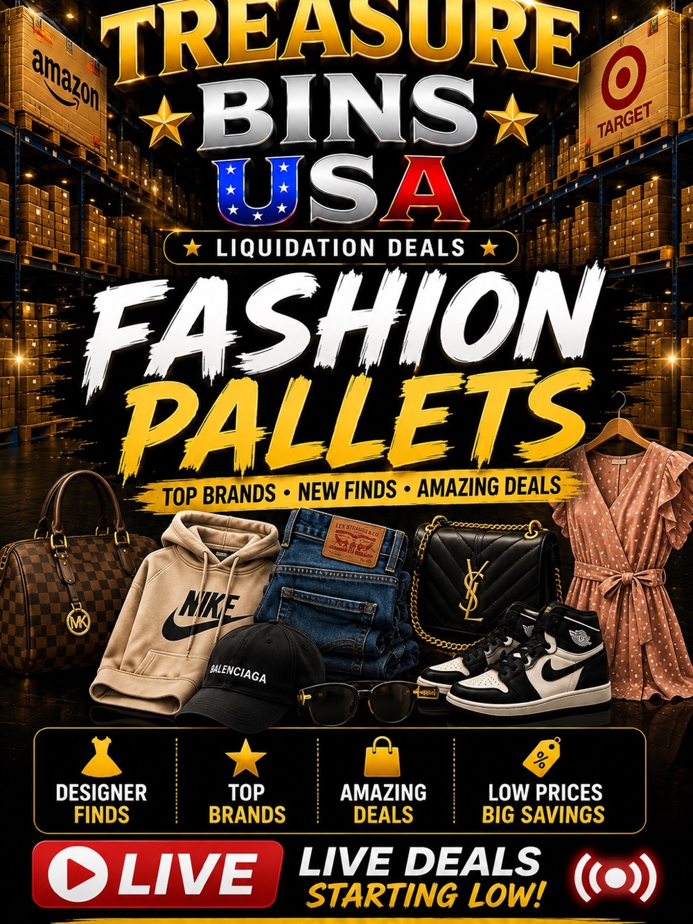 🔥 FASHION PALLETS | DESIGNER & BRAND NAME DEALS 🔥